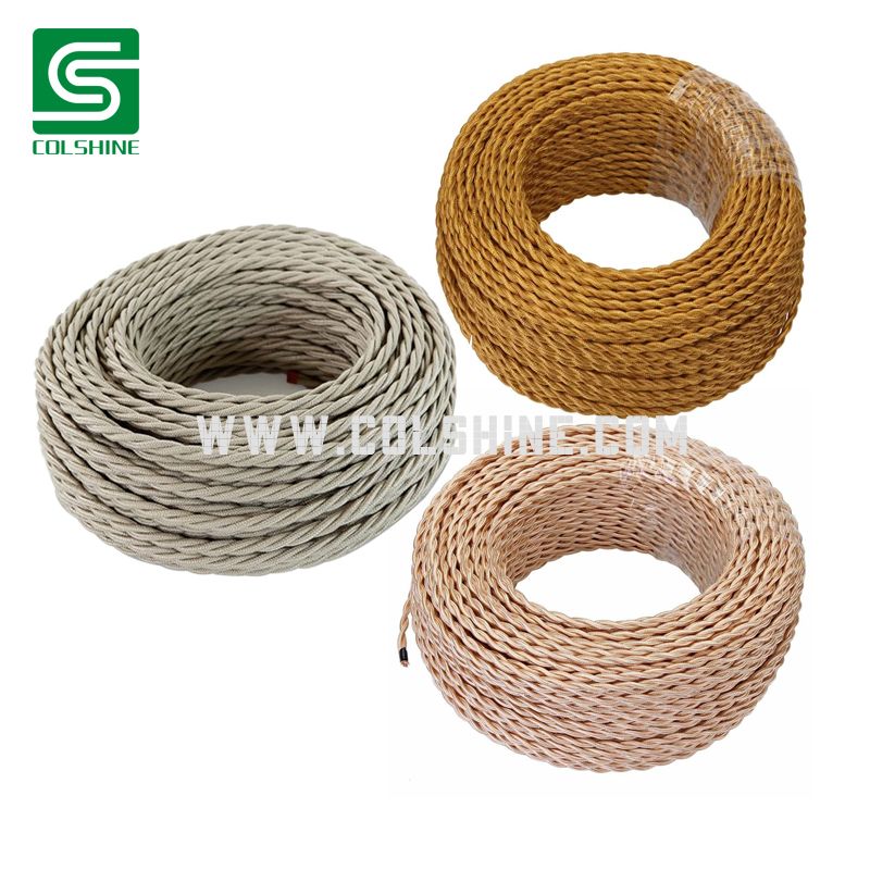 Vintage braided lighting cable
